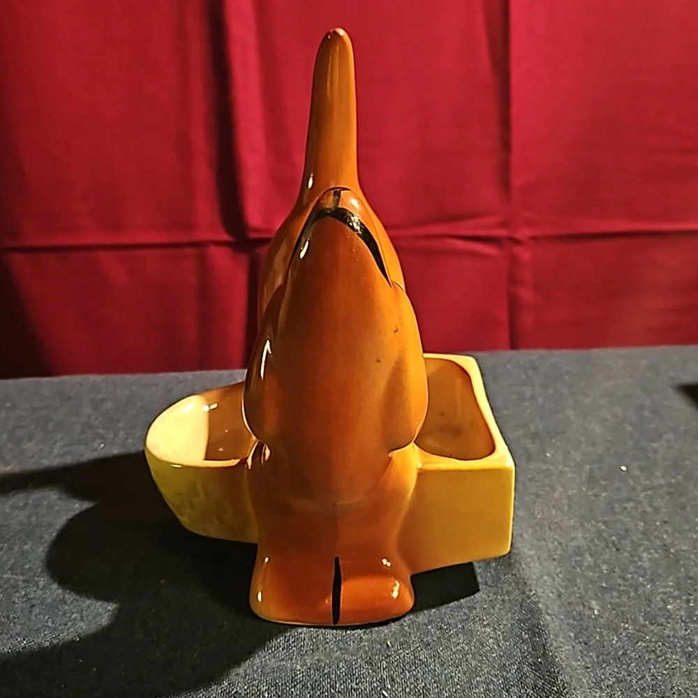 MidCentury 1950’s Dachshund Kitschy Ceramic Dresser Caddy Trinket Planter - Picture 2 of 5